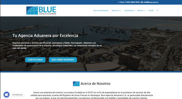 Blue Agencia Aduanera S.A. Web Platform